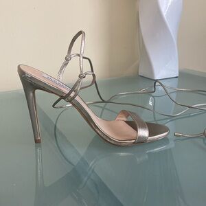 Steve Madden Gold Heels Strappy Stilettos Size 8.5